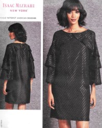 1601 VOGUE EASY ISAAC MIZRAHI NY LINED YOKE FLOUNCE DRESS PATTERN 14-22  or 6-14 choice NEW